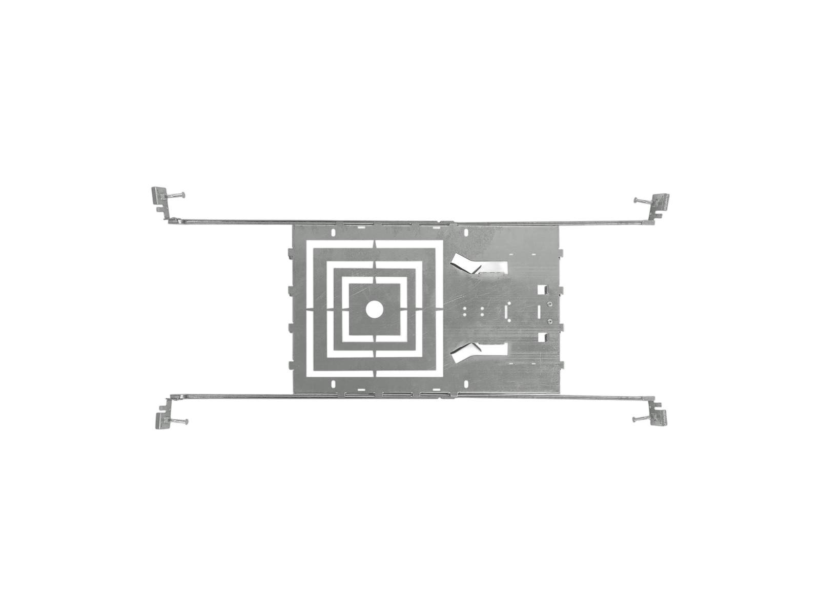 New Construction Mounting Plate — Square Holes 3-4-6" + Sliding Clips — New Construction Mounting Plates